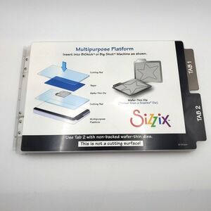 Sizzix Multipurpose Platform & Plate BIGkick Big shot Machine Die Cut Embossing